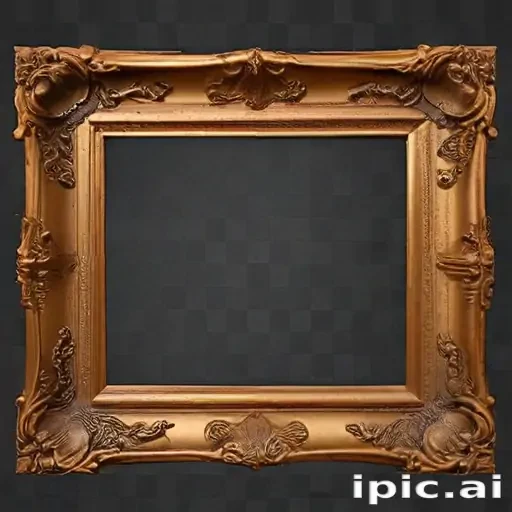 golden frame png transparent