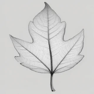 leaf clip art black and white
