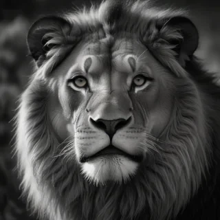 lion black and white pictures