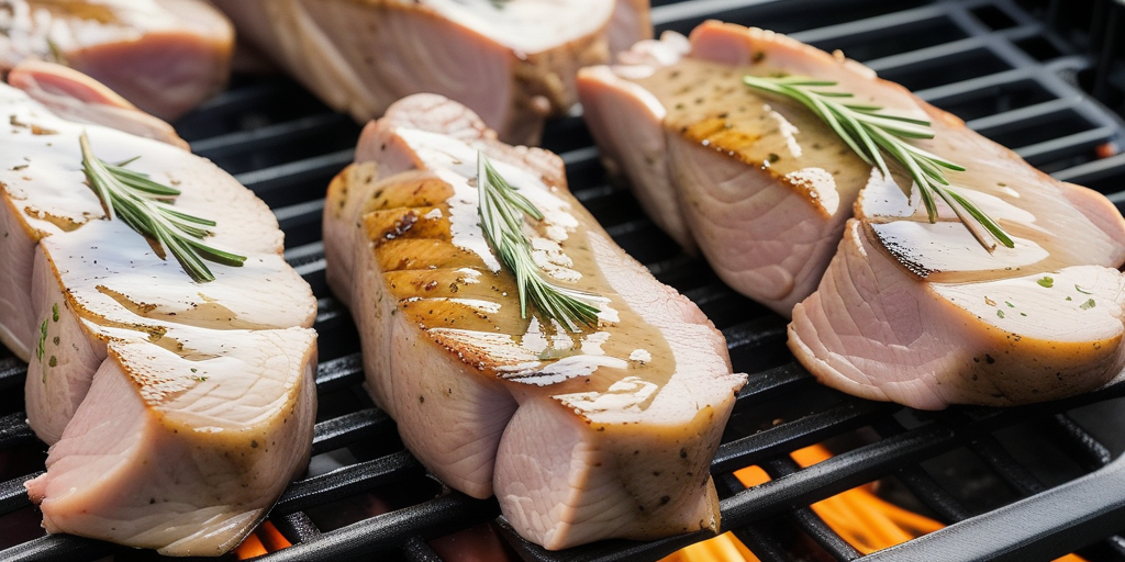 pork tenderloin on the grill in foil