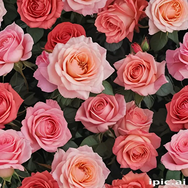 roses in background