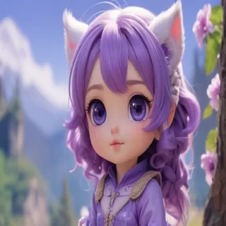 kawaii cute purple wallpaper
