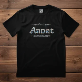 black tee mockup