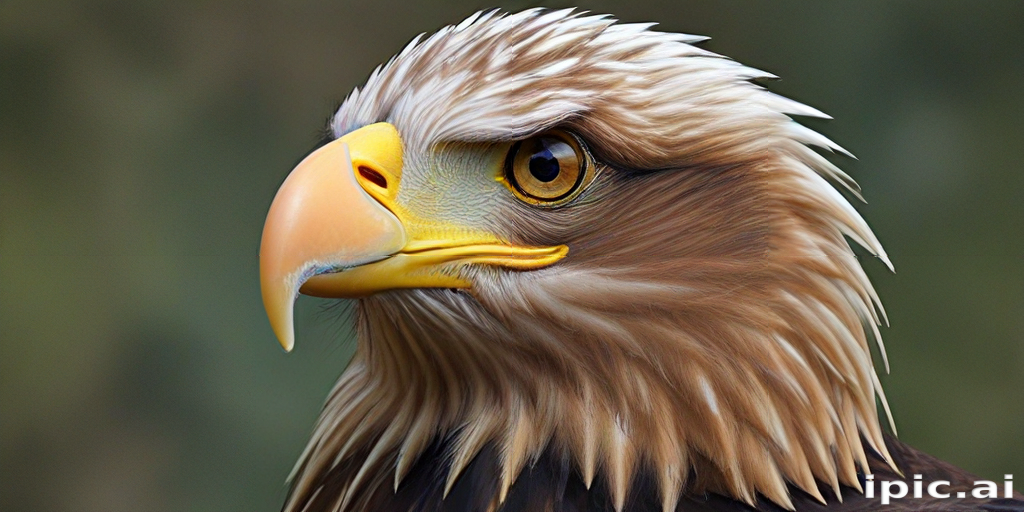 Majestic Eagle with Detailed Feathers and Intense Gaze in Nature.