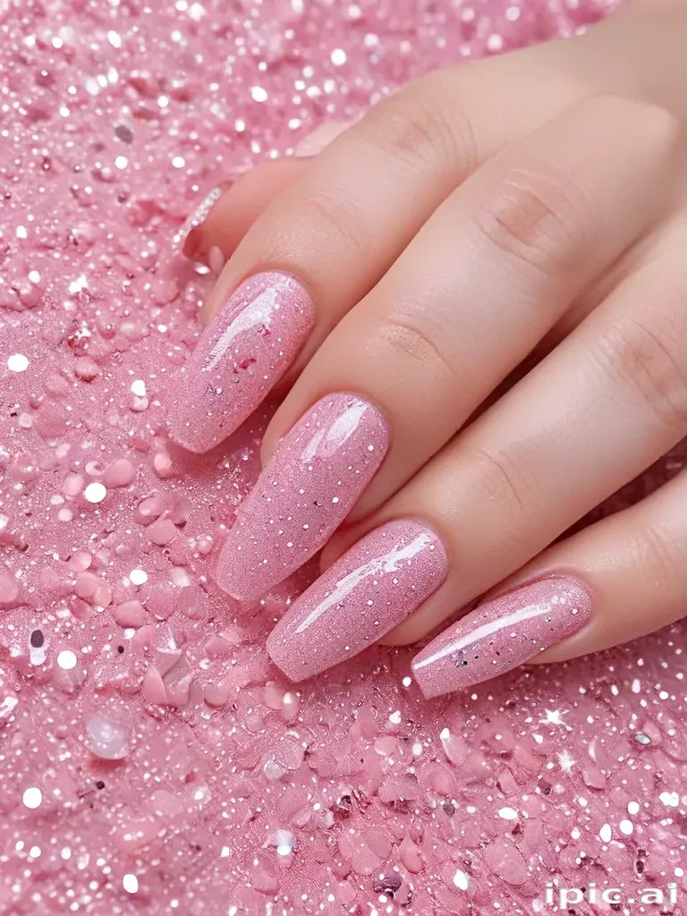 pink glitter aesthetic