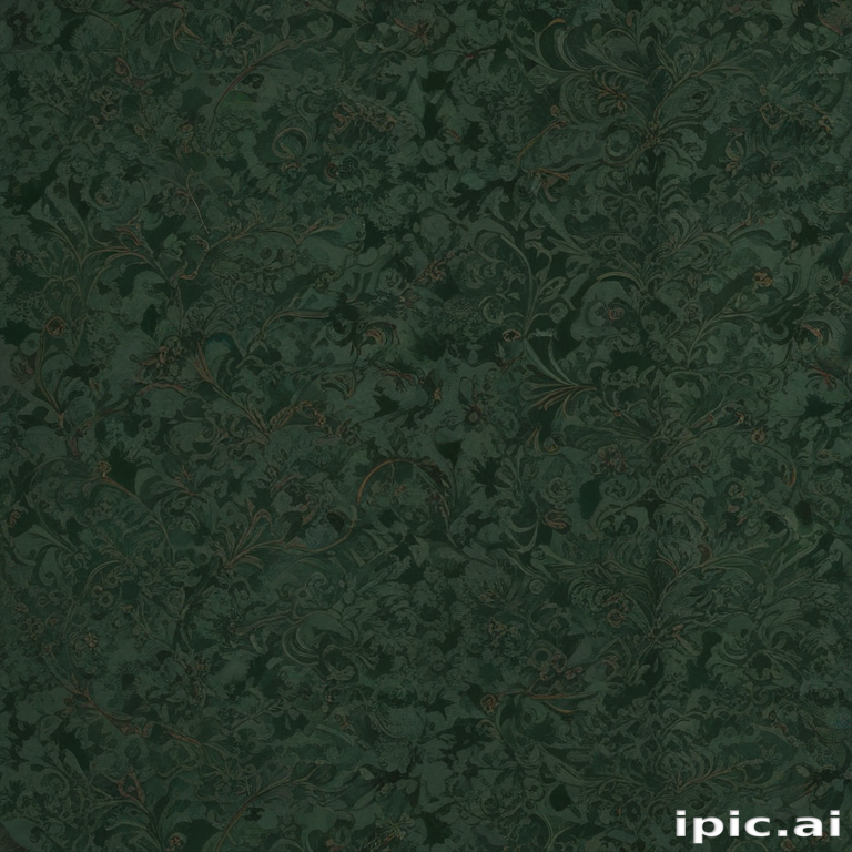 Elegant Green Floral Pattern with Intricate Details and Rich Texture ...
