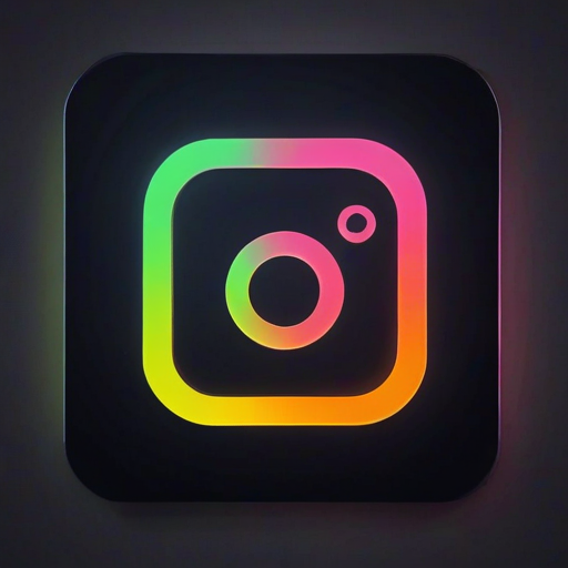 neon instagram logo
