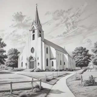 church drawing