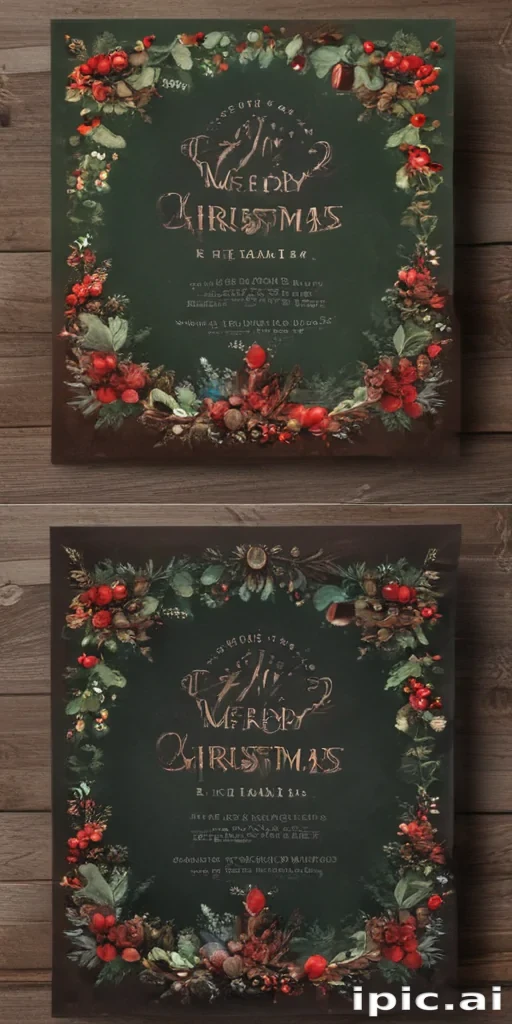 christmas card template psd
