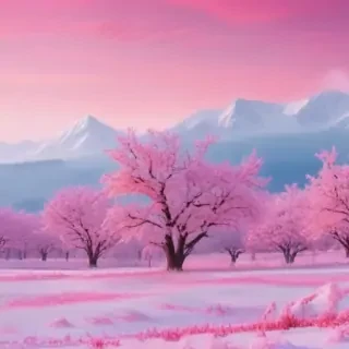 pink winter background