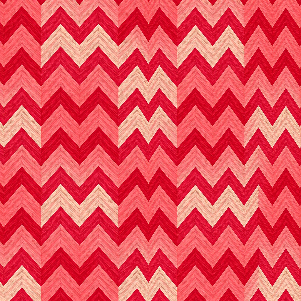 zigzag pattern with alternating colors of red, beige, and lavender, high resolution, ISO 100, f/8 aperture, 50mm lens, top-down view, digital camera, vibrant colors