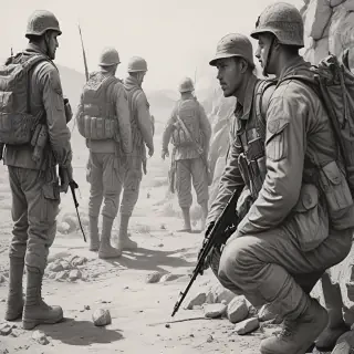soldiers drawing