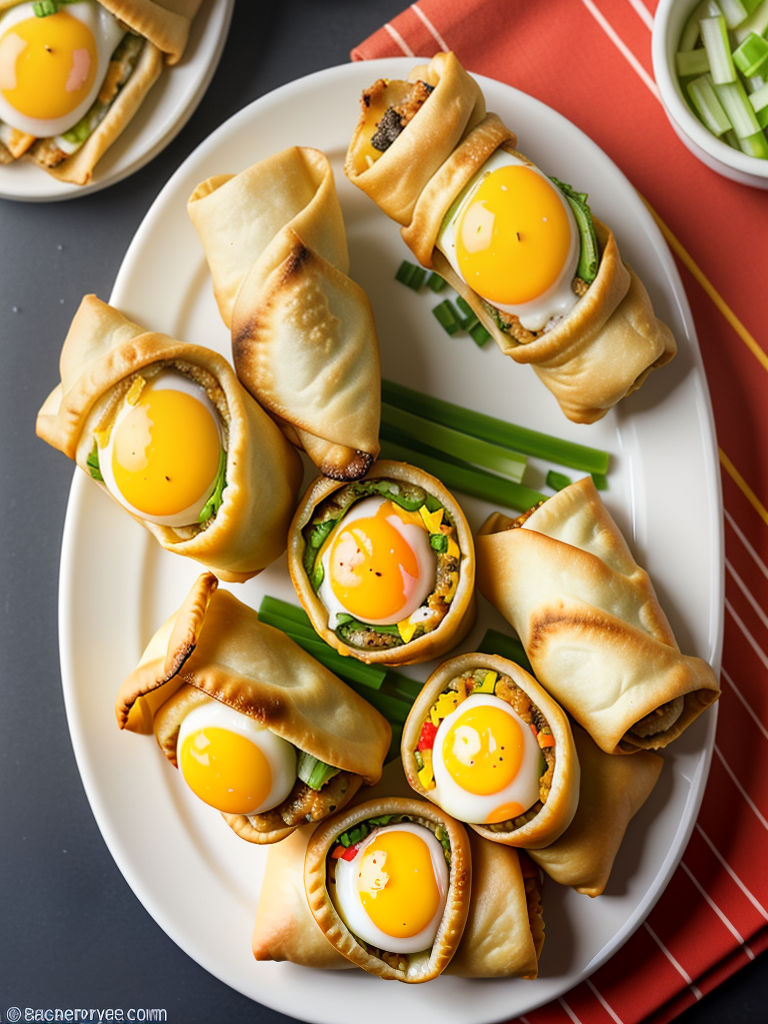 air fryer cheeseburger egg rolls