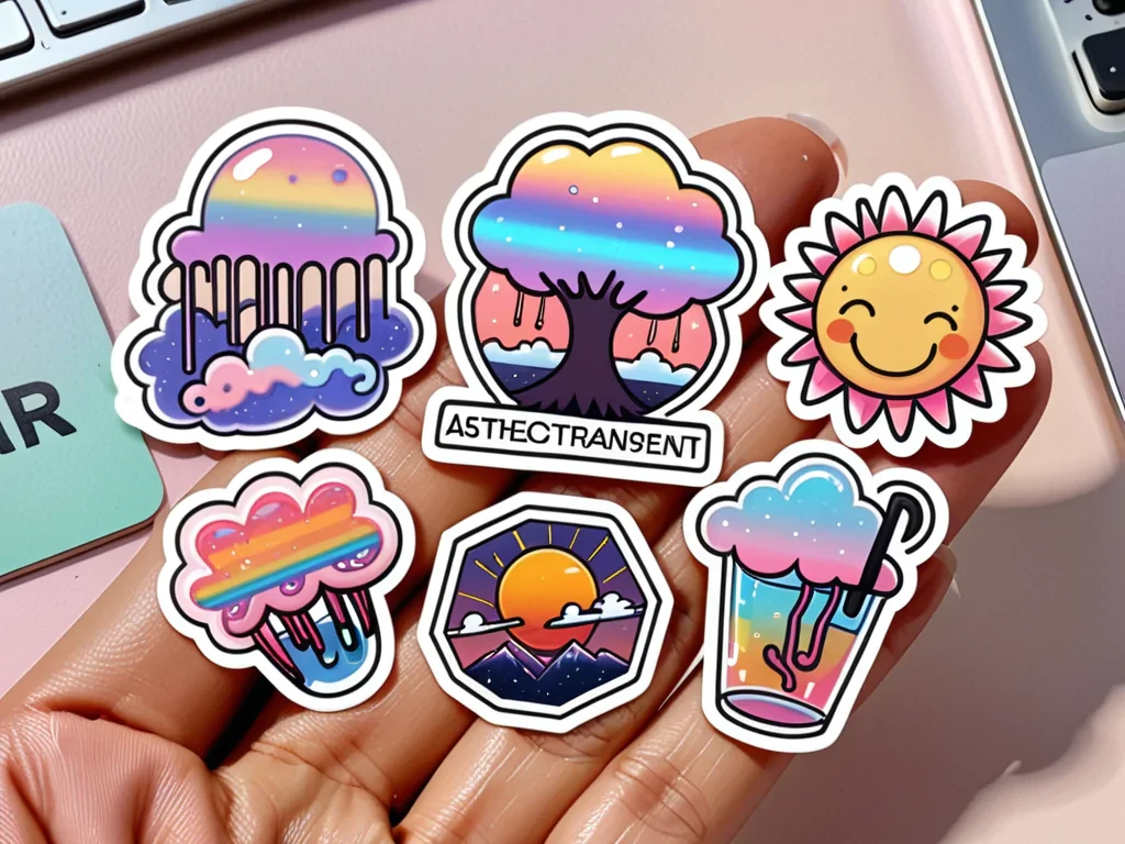 aesthetic transparent stickers