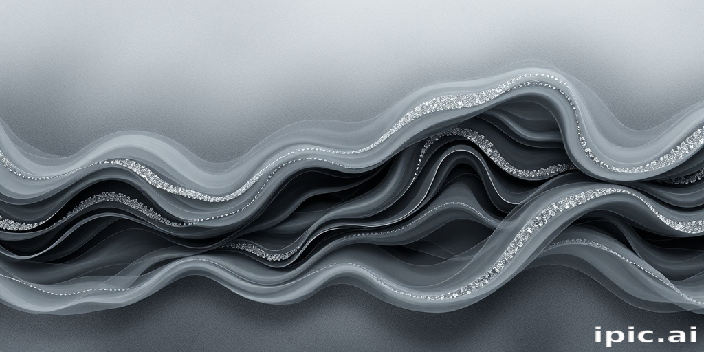 Smoky grey ombre in the "Misty Mountain" design features long, flowing layers and silver accents for ethereal beauty