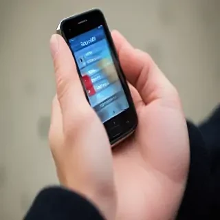 hand holding cell phone