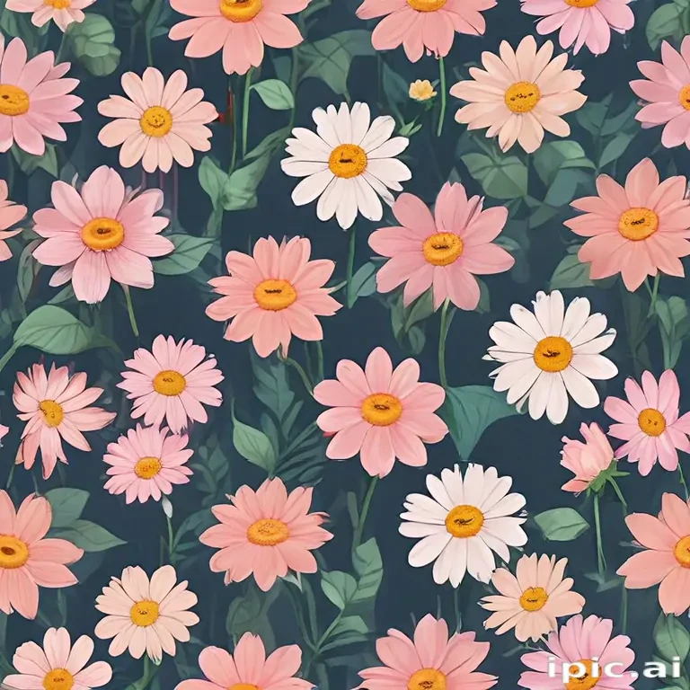 cartoon flowers aesthetic