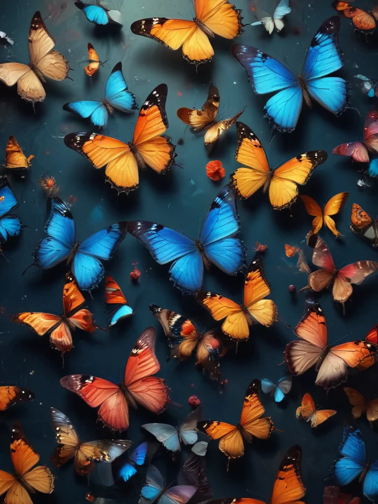 background with butterflies