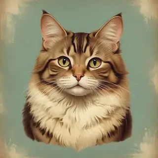 vintage cat illustration