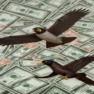 money flying png