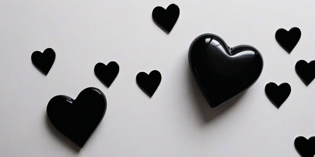 aesthetic black heart wallpaper