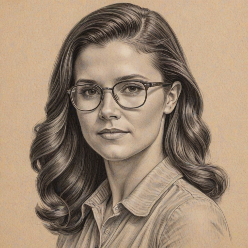 Enchanting Danica Patrick, pencil sketch, portrait of Superb woman 1939s in glasses, hair style beatnik, outline, clear lines, fine lines, 8k