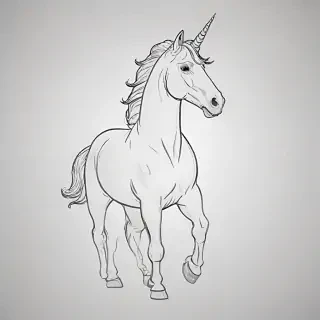 unicorn outline