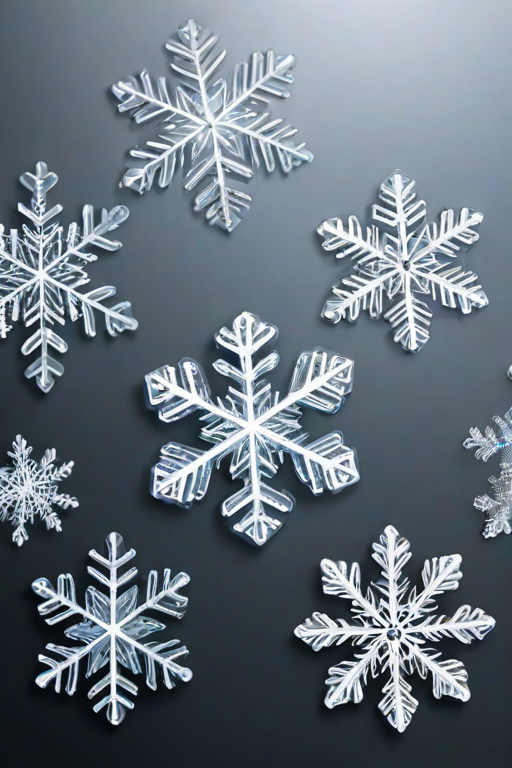 transparent snowflakes