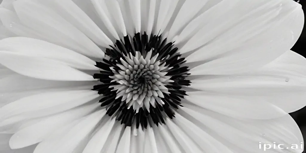black and white flower