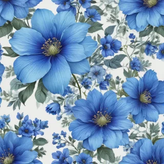 blue flower clip art