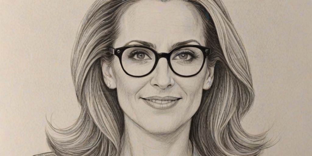 Appealing Marlee Matlin, pencil sketch, portrait of Enchanting woman 1964s in glasses, hair style beatnik, outline, clear lines, fine lines, 8k