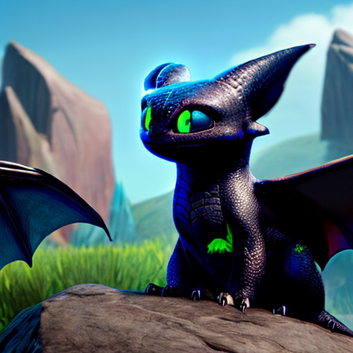 Toothless from how to train your dragon