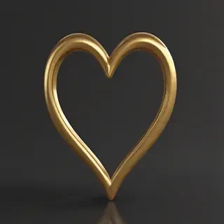 gold heart png