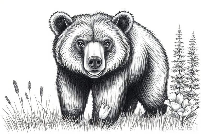 bear pic drawing
