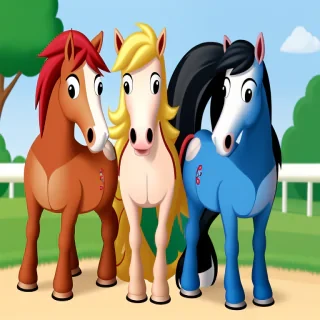 cartoon horses