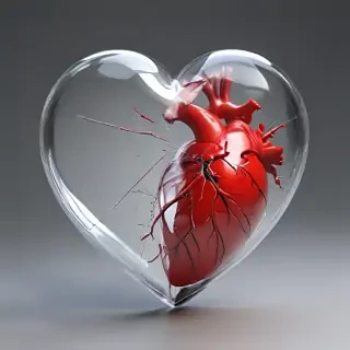 transparent broken heart