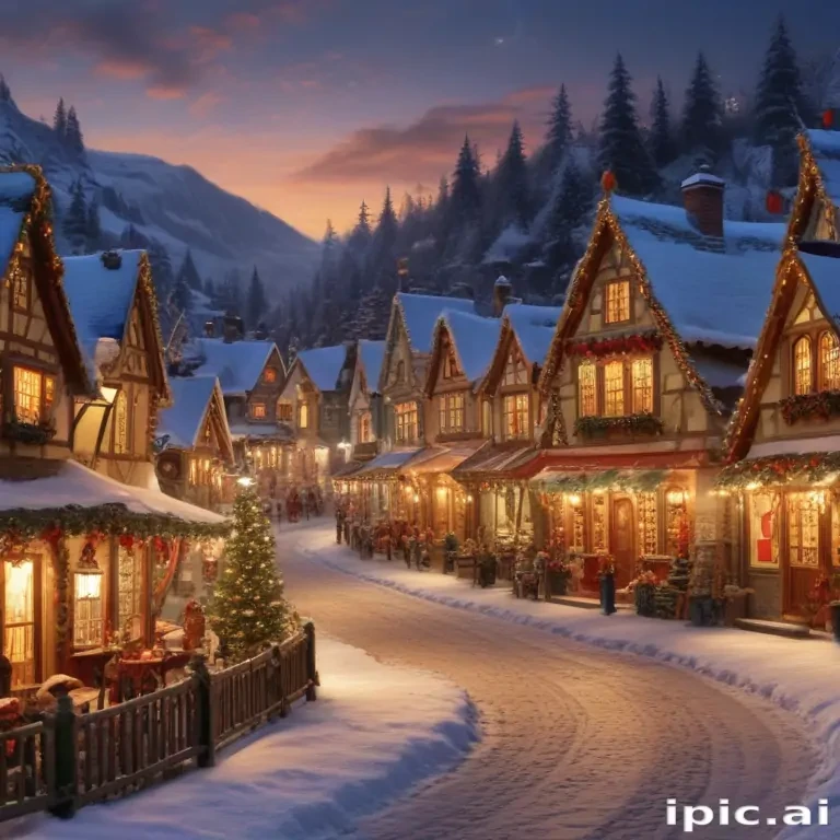 christmas village wallpaper