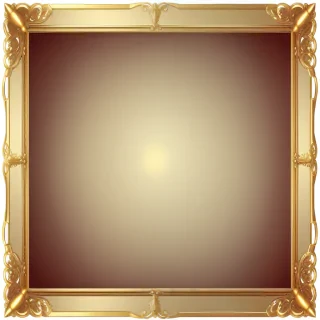 golden frame png transparent