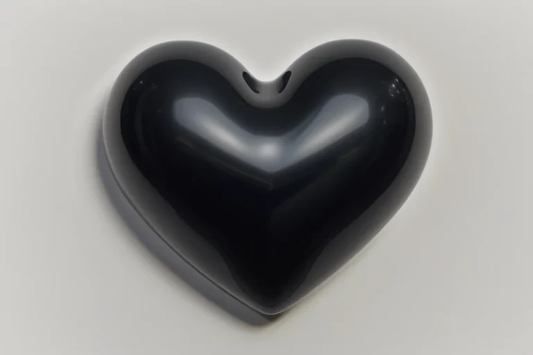 a picture of a black heart