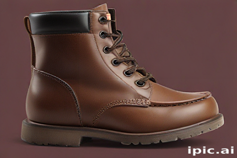 Stylish Brown Leather Ankle Boot with Lace-Up Design for Everyday Wear.