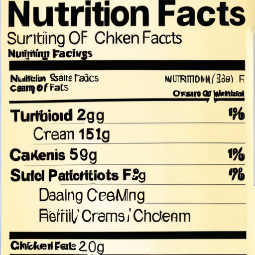 cream of chicken nutrition facts