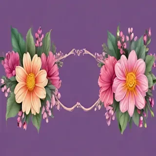 flowery border clipart