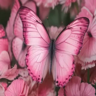 pink butterflies aesthetic