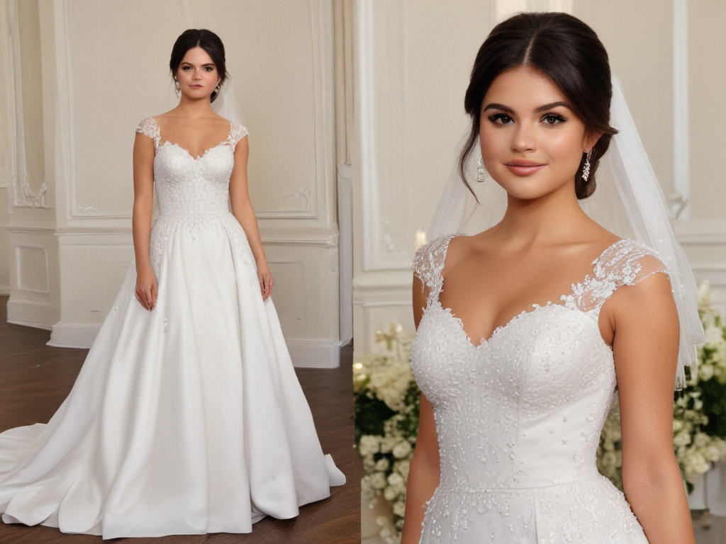 selena gomez wedding dress