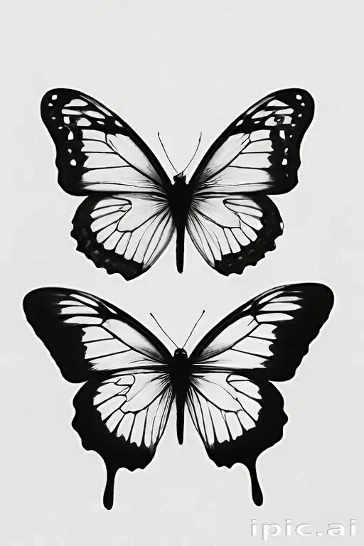 black butterfly outline