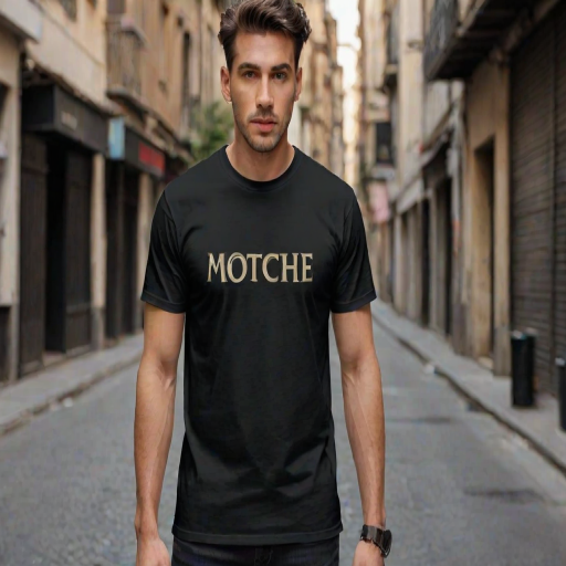 black tee mockup