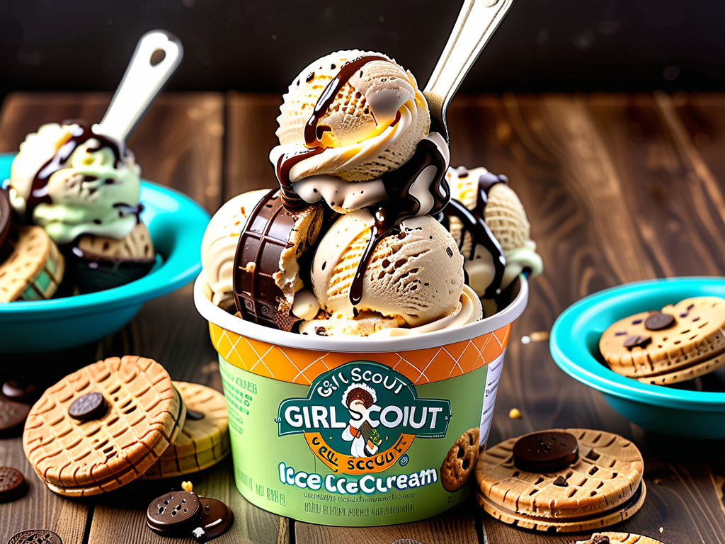 girl scout cookie ice cream