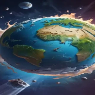 cartoon picture of the planet earth