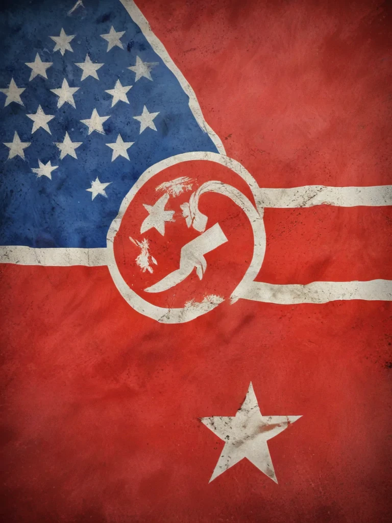 north korea flag