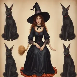 vintage witch images